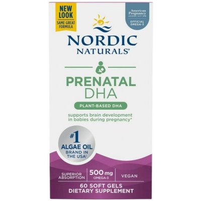 Nordic Naturals Prenatal DHA Vegan 500mg 60 softgels – Hledejceny.cz