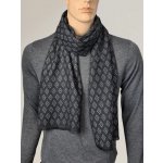 Classic Scarf pánská šála oboustranná černá a šedá – Sleviste.cz