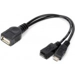 PremiumCord kur-18 USB A/female Micro USB/female - Micro USB/male OTG – Zboží Mobilmania
