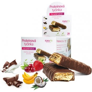 KetoFit Proteinové tyčinky 28 x 36g