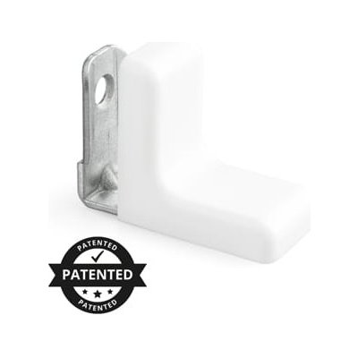 Úhelník nábytkový kovový s krytem bílý – Hledejceny.cz