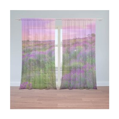 Sablio Záclony Levandulové pole 2: 2ks 150x250cm – Hledejceny.cz