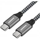 usb kabel Premiumcord ku31cw2 USB-C M/M, 100W 20V/5A 480Mbps bavlněný oplet, 2m