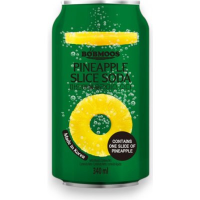 Bobmoos Ananasový sycený nápoj s plátkem ananasu 340 ml – Zboží Mobilmania