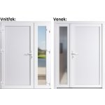 Soft dvoukřídlé plné+Sklo Nisip bílá levé 130 x 200 cm – Hledejceny.cz
