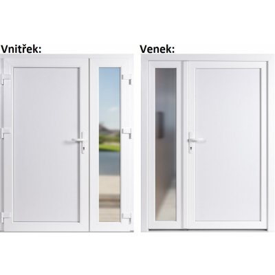 Soft dvoukřídlé plné+Sklo Nisip bílá levé 130 x 200 cm – Hledejceny.cz