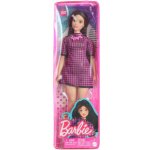 Barbie Modelka 188 černo-růžové kostkované šaty – Zboží Dáma