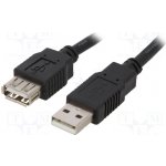 BQ Cable CAB-USB2AAF/3-BK USB 2.0, USB, A zásuvka, USB A vidlice, 3m, černý