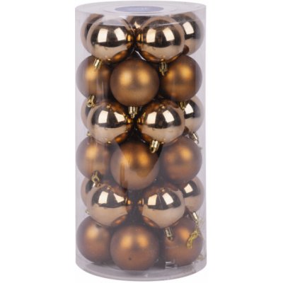 MagicHome Vánoční koule, 30 ks, měděné, mix, na vánoční stromek, 6 cm – Hledejceny.cz