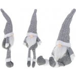 KIK VÁNOČNÍ trpaslík s plnovousem šedý 47 cm – Zboží Dáma