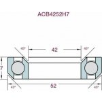 Ložisko Acros ACB 1,5" 40x52x7 (AC4052-45/45-2RS) | Zboží Auto