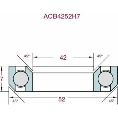 Ložisko Acros ACB 1,5" 40x52x7 (AC4052-45/45-2RS) | Zboží Auto