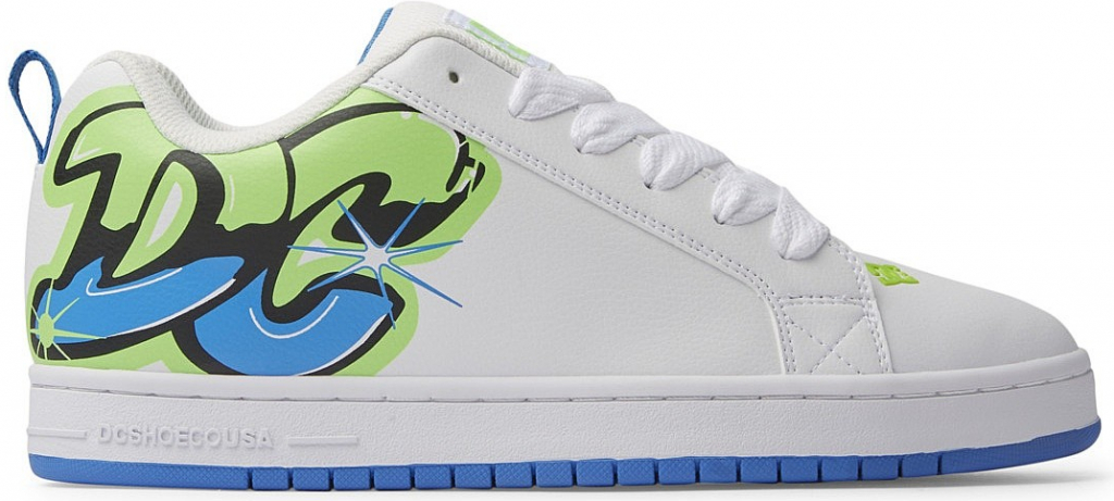 DC Court Graffik WLQ/White/Lime/Turquoise