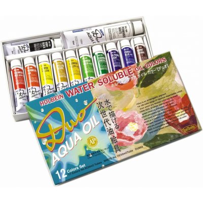 Holbein Duo Aqua Oil Olejové barvy sada 12 ks – Zboží Mobilmania