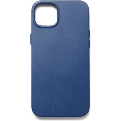 Mujjo Full Leather Apple iPhone 14/15 Plus modré