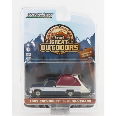 Greenlight Chevrolet C-10 Silverado Pick-up 1982 The Great Outdoors Stříbrná Modrá 1:64 – Zbozi.Blesk.cz