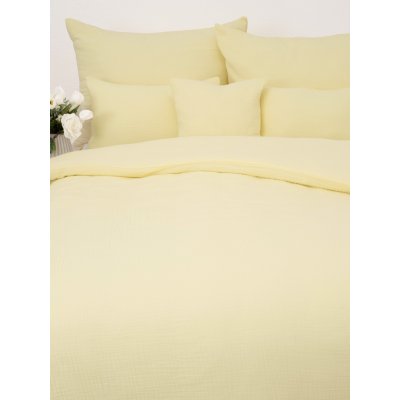 MKLuzkoviny.cz mušelínové povlečení Alexia pastelově žlutá 140x200 70x90 – Sleviste.cz
