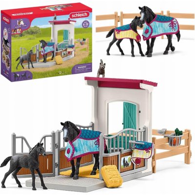 schleich ® Koňský box s klisnou a hříbětem 42611