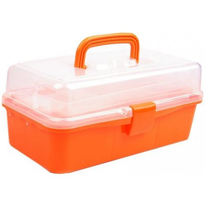 Prima-obchod Plastový box / kufřík 20x33x15 cm rozkládací, barva 3 oranžová – Zbozi.Blesk.cz
