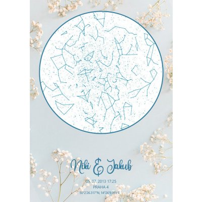 Svatební Hvězdná mapa – Zboží Mobilmania