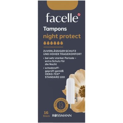 facelle Tampony Night protect 16 ks – Zboží Mobilmania