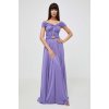 Dámské šaty Elisabetta Franchi fialová maxi AB61642E2