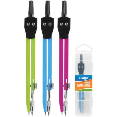 JUNIOR kružítko školní SC18002D barevné + tuha Růžová – Hledejceny.cz