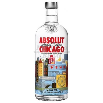 Vodka Absolut Chicago 40% 0,7 l (holá láhev)