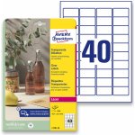 Avery Zweckform L7781-25 Čiré PET etikety 45,7x25,4 mm 1000 ks – Hledejceny.cz