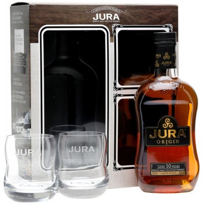 Jura Superstition Lightly Peated 43% 0,7 l (dárkové balení 2 sklenice)