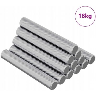 Závitová tyč ocelová 8 x 55 mm s pozinkovaným povrchem - Stříbrná – Hledejceny.cz