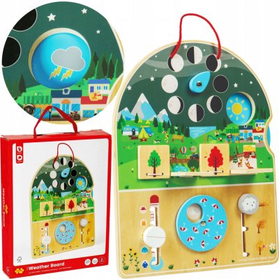 Bigjigs Toys Motorická deska Počasí – Sleviste.cz