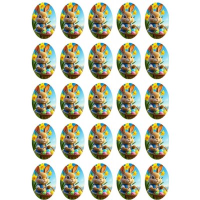 Hospodyňkám.cz Jedlý papír Velikonoční zajíček (oválné mini obrázky) – Hledejceny.cz