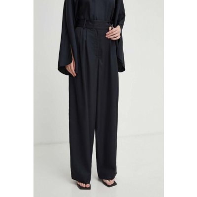 By Malene Birger dámské kalhoty široké high waist Q71875021Z černé