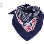 Bavlněný šátek s kotvami modrá pařížská – Zboží Mobilmania