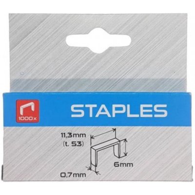 Staples Spony 6mm do sponkovačky 1000ks v balení – Hledejceny.cz