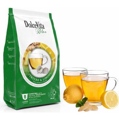 Italfoods Dolce Vita kapsle bylinný čaj ZÁZVOROVÝ s citronem 8 kusů – Zbozi.Blesk.cz