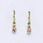 Čištín dětské ze žlutého zlata VE179 BZ+pink – Sleviste.cz