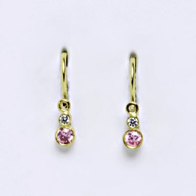 Čištín dětské ze žlutého zlata VE179 BZ+pink – Sleviste.cz