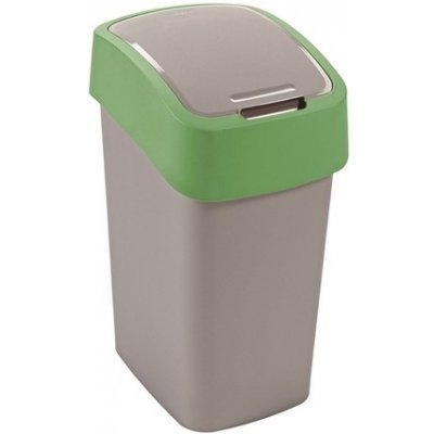 CURVER Koš odpadkový výklopný 9 l FLIPBIN stříbrná/zelená – Zboží Mobilmania