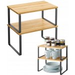 Vasagle Sada 2 stojánků na kořenky bílá-přírodní barva – Zboží Dáma