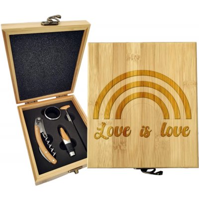Sablio Dárková sada na víno Love is love 2: 147×168×49 mm – Hledejceny.cz