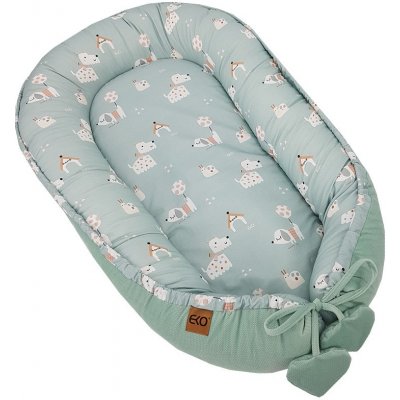EKO Hnízdo pro miminko VELVET Dogs Mint – Zboží Mobilmania
