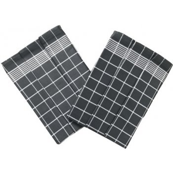 Svitap Utěrka Pozitiv Egyptská bavlna tmavě šedá/bílá 3 ks 50x70 cm.