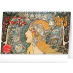 NOTIQUE Stolní Alfons Mucha 23,1 x 14,5 cm 2025 – Hledejceny.cz