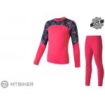 Sensor Merino Impress Set dětský triko dl.rukáv + spodky magenta/floral – Sleviste.cz