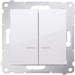 Simon Kontakt 54 Premium Bílý Přepínač sériový s podsvícením LED, pro verzi IP44 DW5ABL.01/11 – Hledejceny.cz