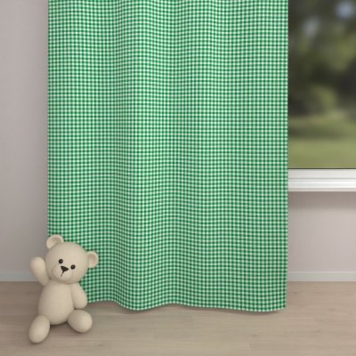Biante Dětský bavlněný závěs Sandra SA-058 Zeleno-bílé kostičky 140x210 cm – Hledejceny.cz
