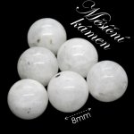 MĚSÍČNÍ KÁMEN, přírodní, bílá kulička, 8mm – Sleviste.cz