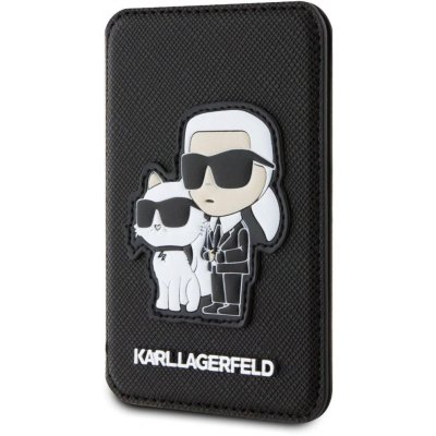 Pouzdro Karl Lagerfeld MagSafe Cardslot Stand Karl and Choupette černé – Zboží Mobilmania